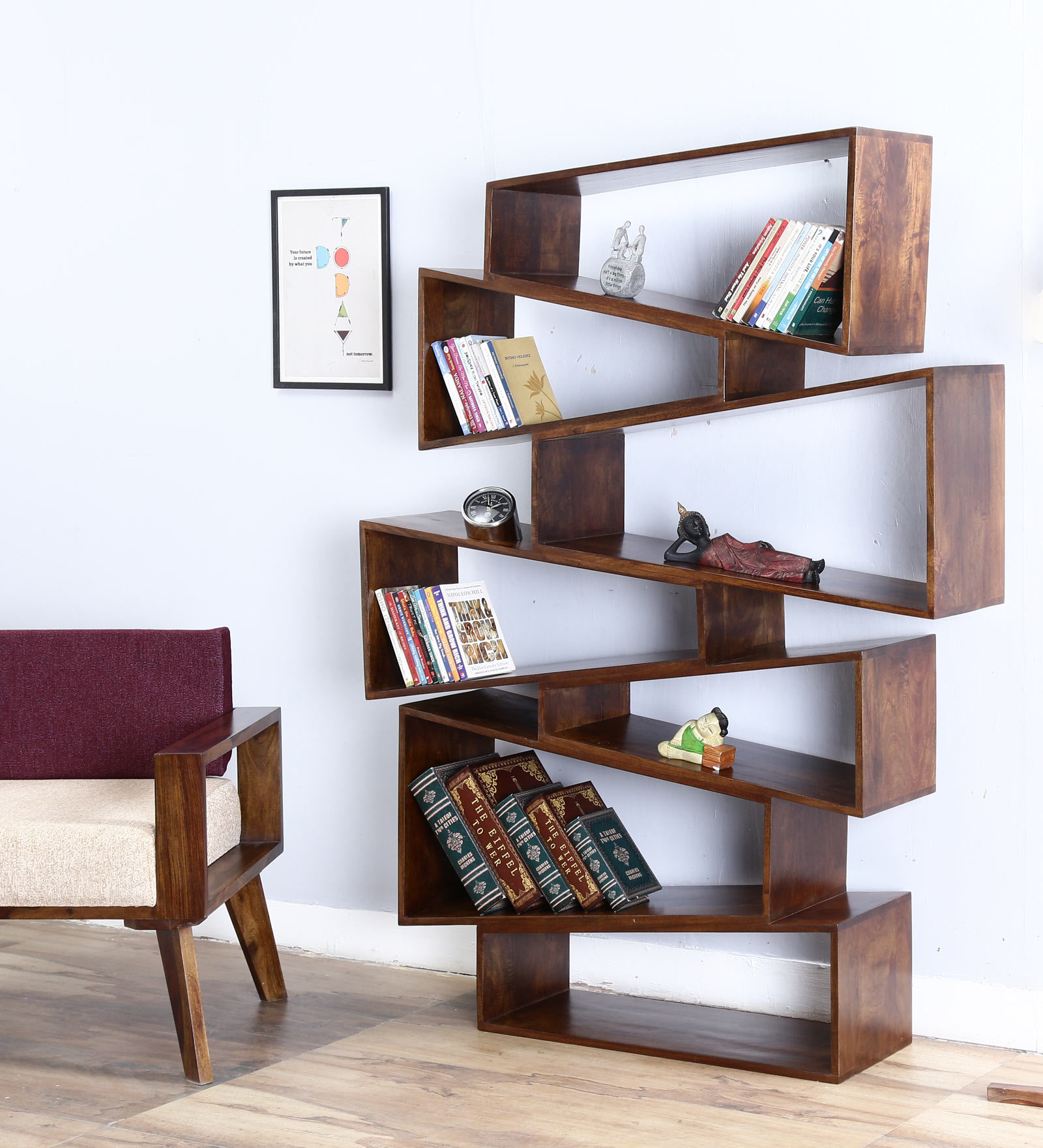 Fothmon Ivy Book Shelf in Provincial Teak Finish